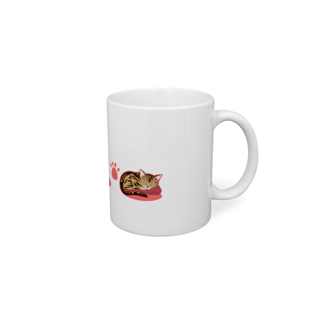 猫マグカップ 茶色アメショー