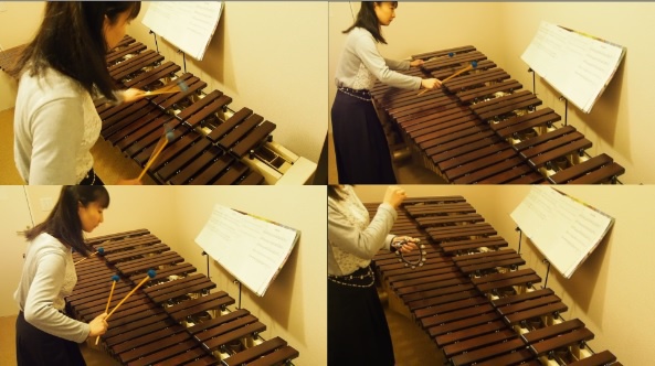 聖夜の母港 for 3 Marimbas and Sleigh bells