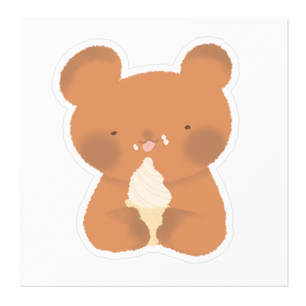 ソフトクリームくま
