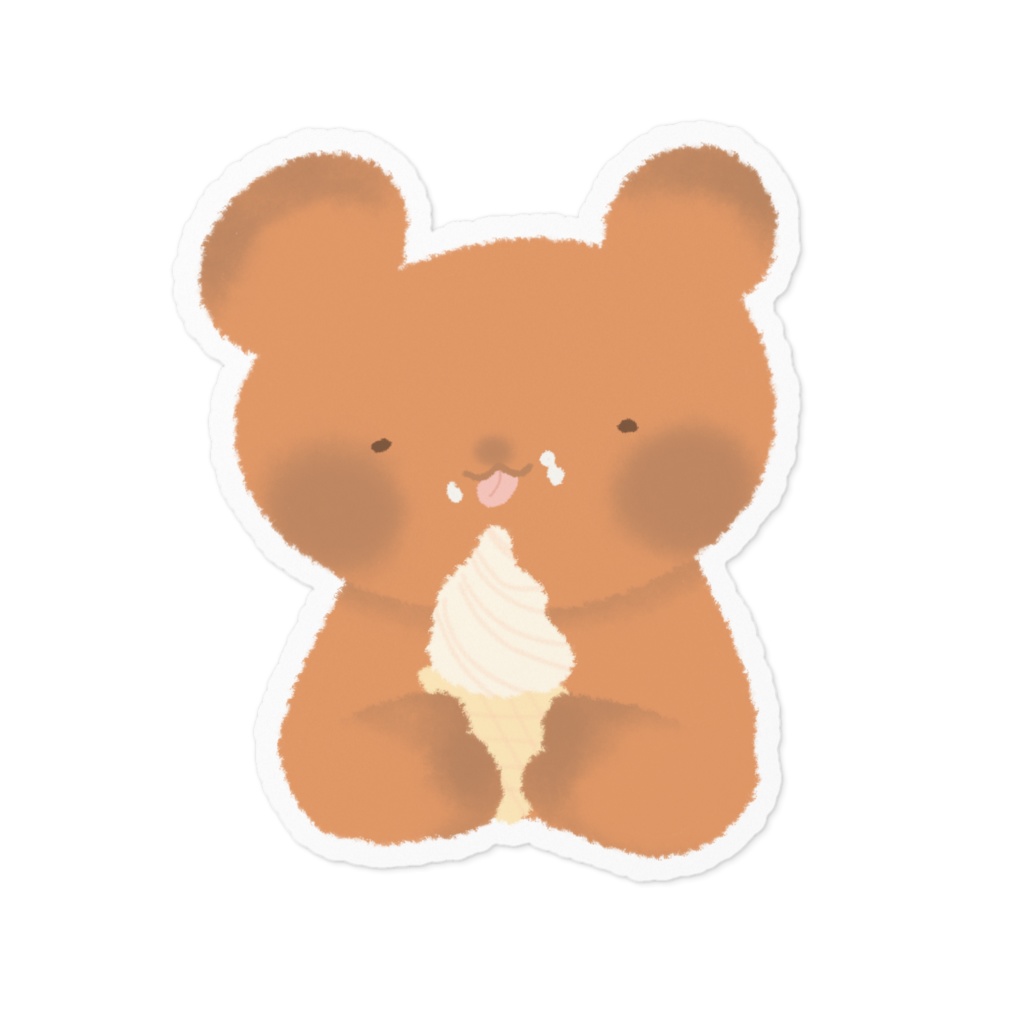 ソフトクリームくま