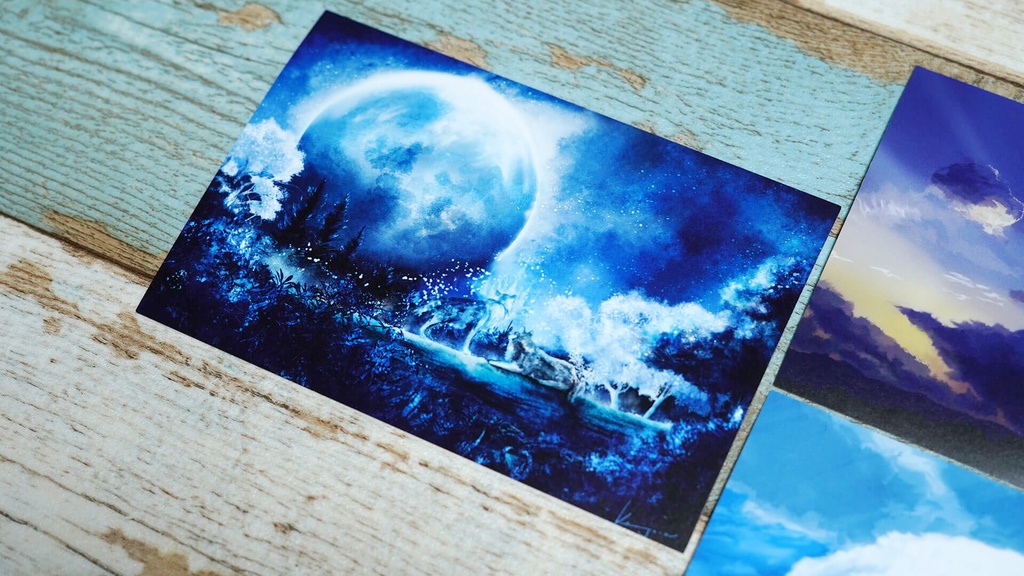 ポストカード5枚セット『幻想風景イラスト』