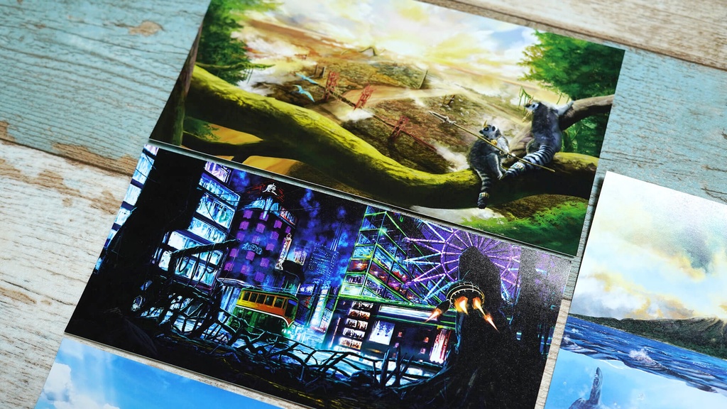 イラストカード4種セット『幻想風景イラスト』