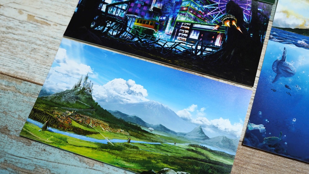 イラストカード4種セット『幻想風景イラスト』