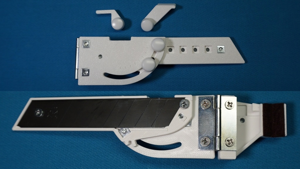 Tool to Trim the Side of a Billiard Cue Tip (Includes 5 Replacement Blades)