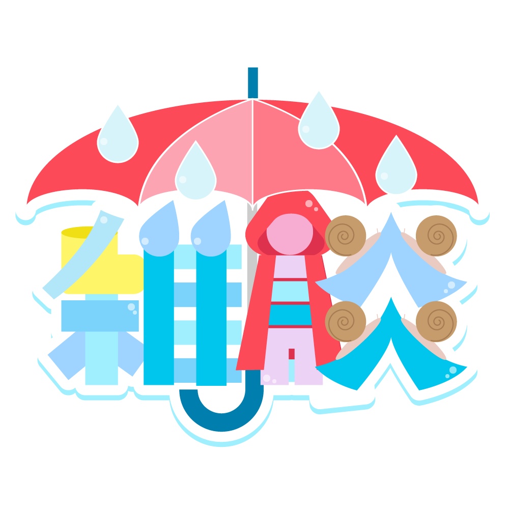 雑談ロゴ(雨の日、梅雨用)