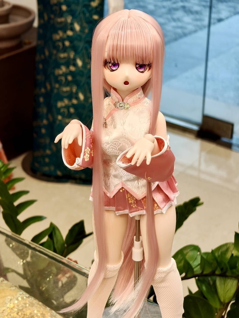 チャイナ風のトップスとプリーツスカートの組み合わせ(サイズ:MDD)
