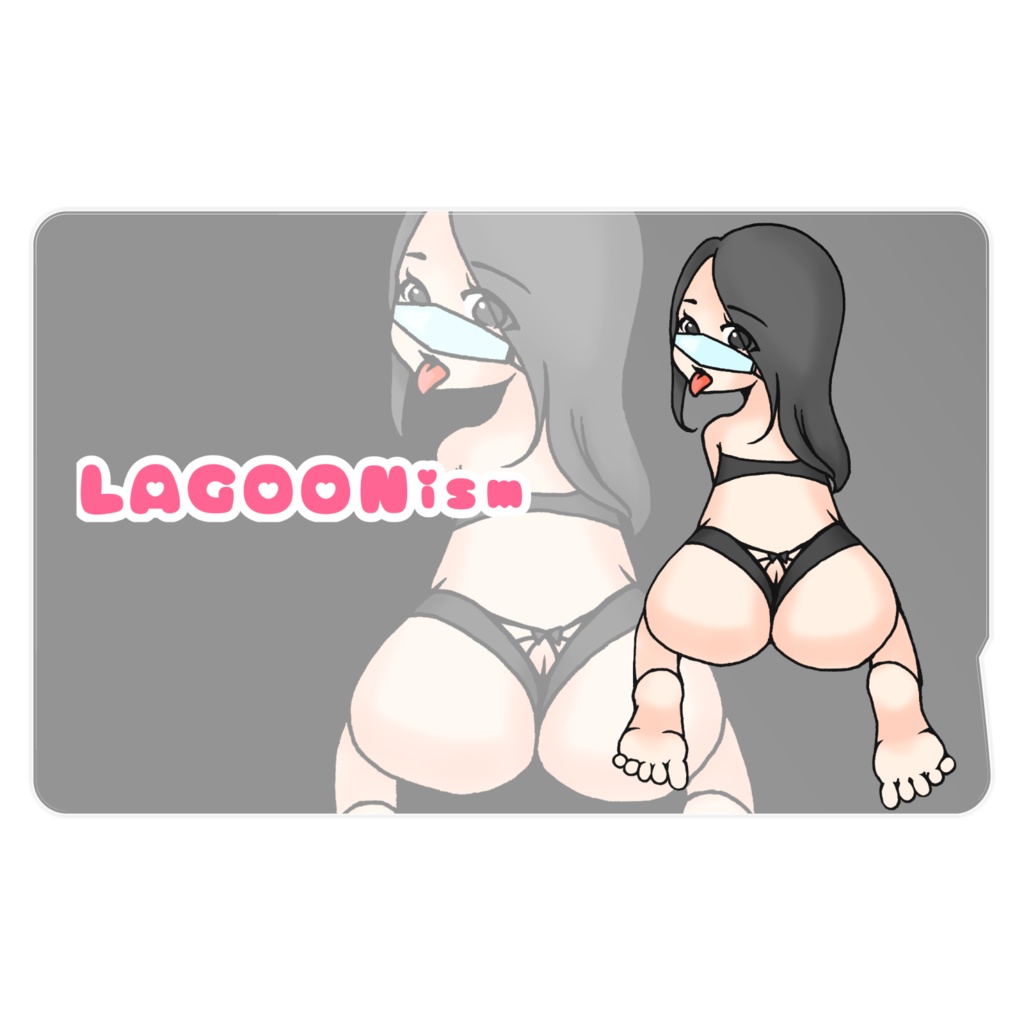 LAGOONismカードステッカー(灰)