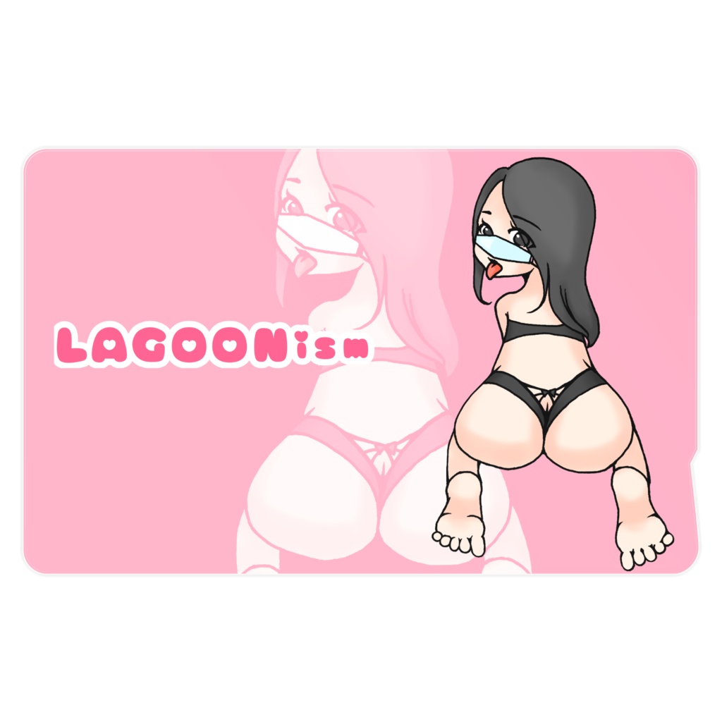 LAGOONism カードステッカー(桃)