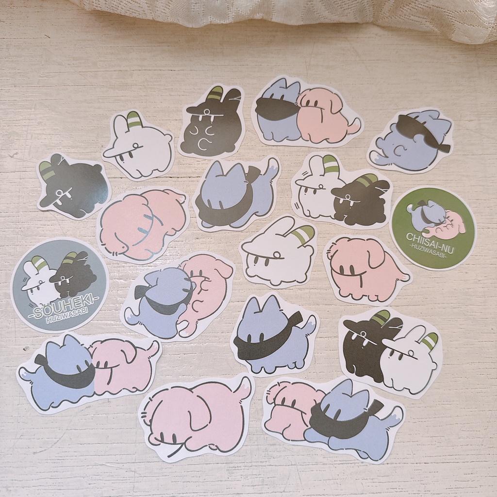 ちいさいーぬ＆双璧うさぎのシールセット