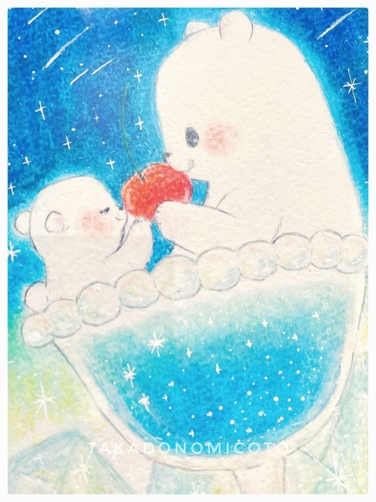 しろくまパフェ【原画】