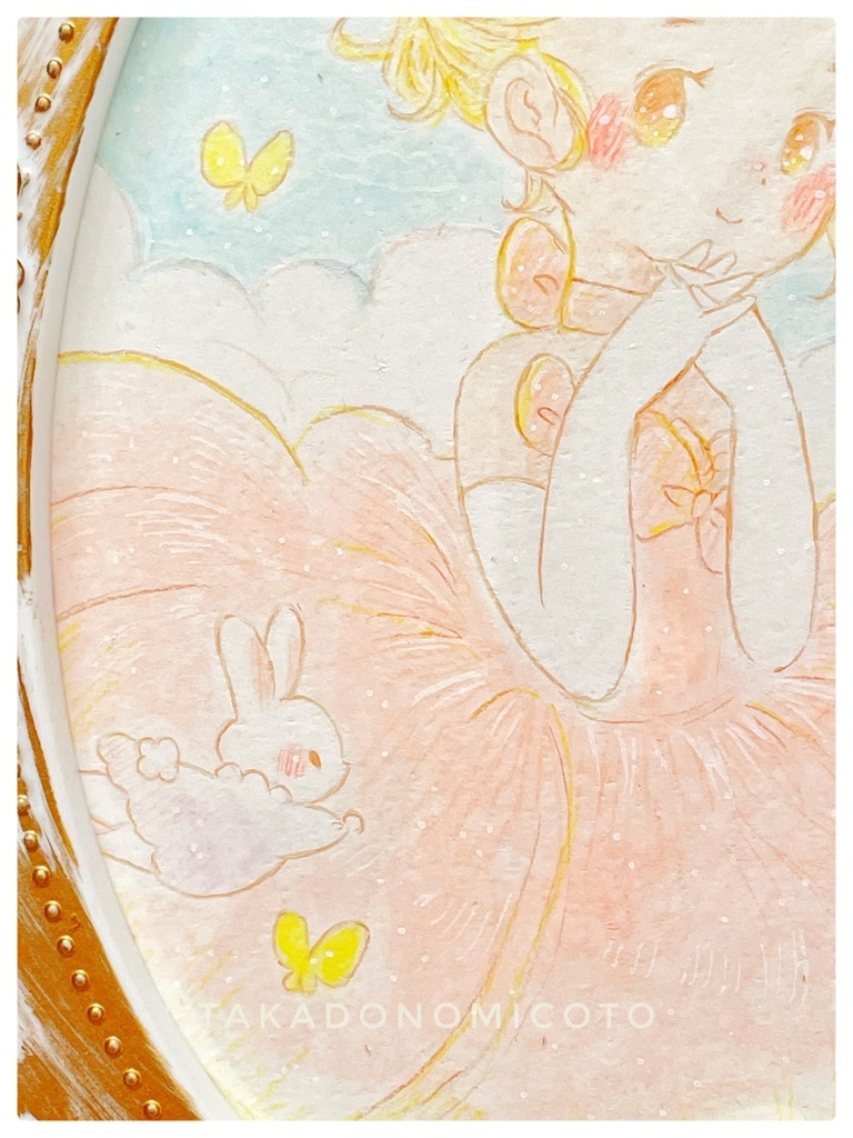 うさぎとお花のプリンセス【原画】