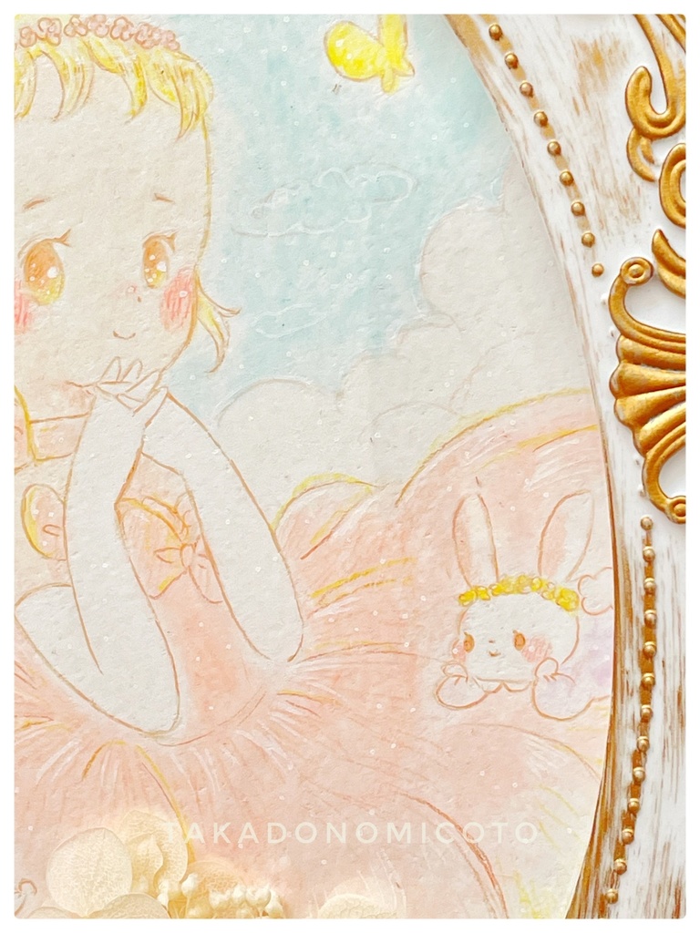 うさぎとお花のプリンセス【原画】