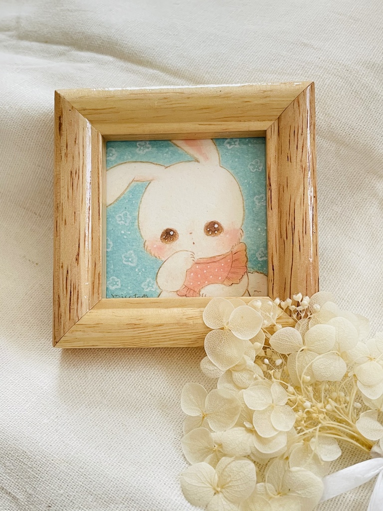 ミニ原画【あかちゃんうさぎ】