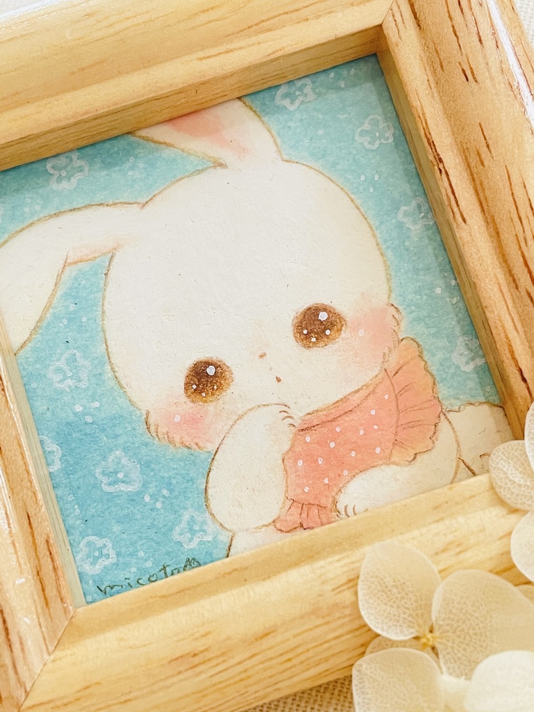 ミニ原画【あかちゃんうさぎ】