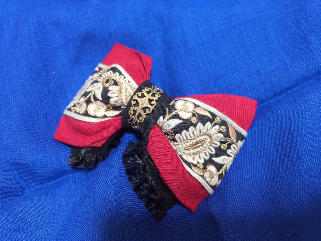 文久土佐組イメージリボンバレッタ&リボンバッグチャーム