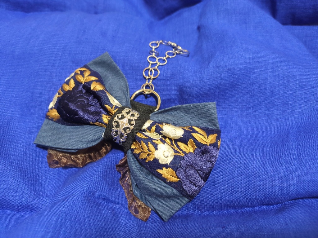 文久土佐組イメージリボンバレッタ&リボンバッグチャーム