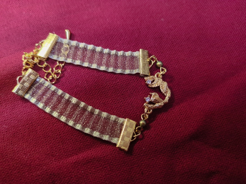 マスコットに巻き巻きブレスレット 花鳥風月