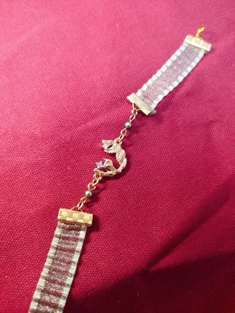 マスコットに巻き巻きブレスレット 花鳥風月