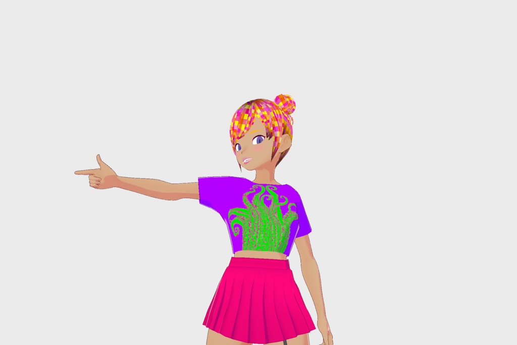 Pixelated Octopus Crop Top