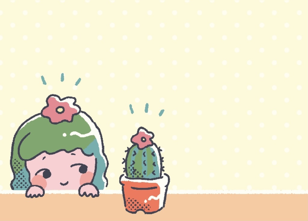 ミニメモ「サボテンちゃん」6枚入