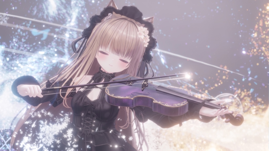 ✨25%off✨Celestial Violin -星界幻想-【演奏ギミック付き楽器/VRChat向け/3Dモデル】