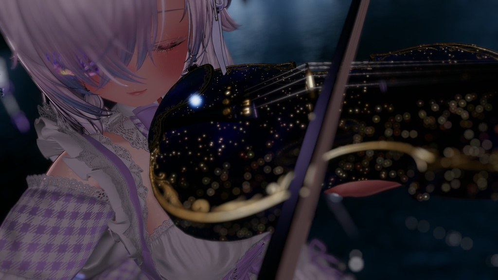 ✨25%off✨Celestial Violin -星界幻想-【演奏ギミック付き楽器/VRChat向け/3Dモデル】