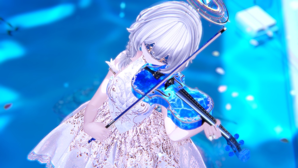 ✨25%off✨Celestial Violin -星界幻想-【演奏ギミック付き楽器/VRChat向け/3Dモデル】