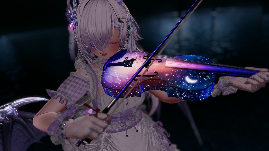 ✨25%off✨Celestial Violin -星界幻想-【演奏ギミック付き楽器/VRChat向け/3Dモデル】