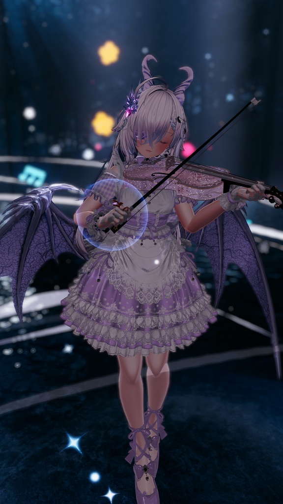 ✨25%off✨Celestial Violin -星界幻想-【演奏ギミック付き楽器/VRChat向け/3Dモデル】