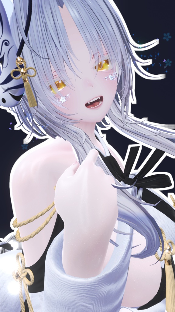 ✨期間限定無料配布✨フェイスアクセサリー『月桜の雫』- Tsukisa Eye jewelry -