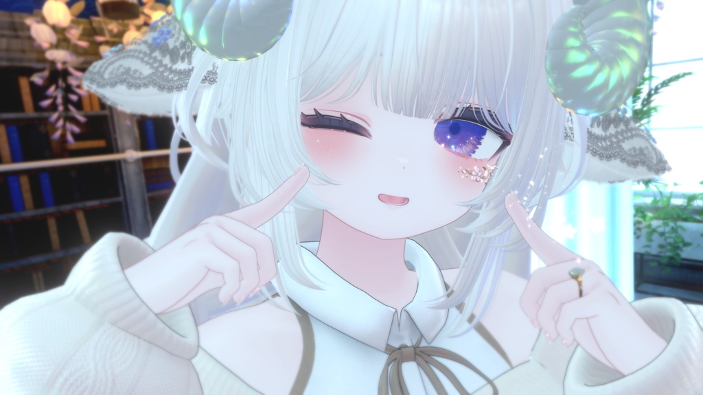 ✨期間限定無料配布✨フェイスアクセサリー『月桜の雫』- Tsukisa Eye jewelry -