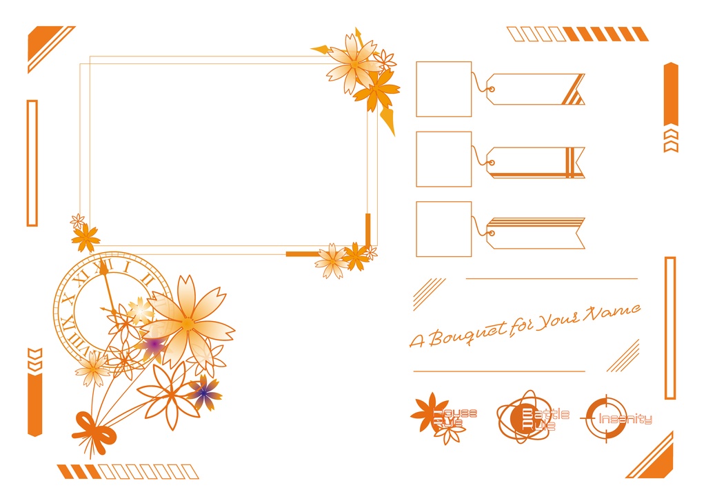 【ココフォリア】TRPG用素材「時計と花」