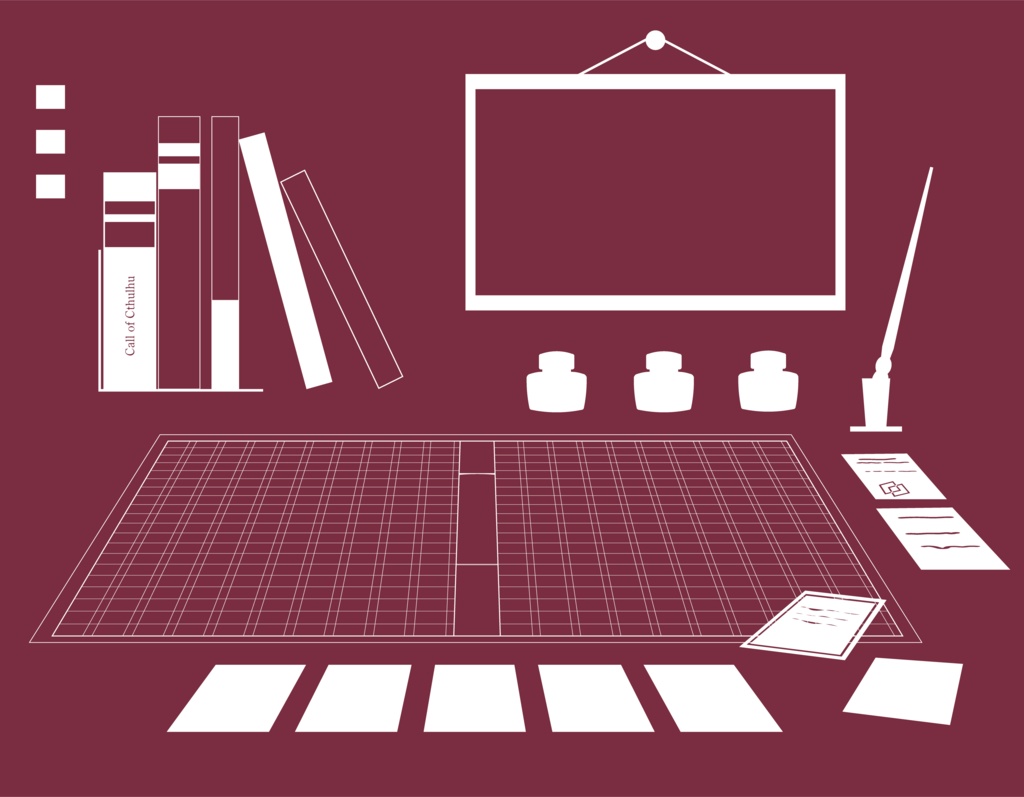 【ココフォリア】TRPG用素材「つくえの上の探索者」