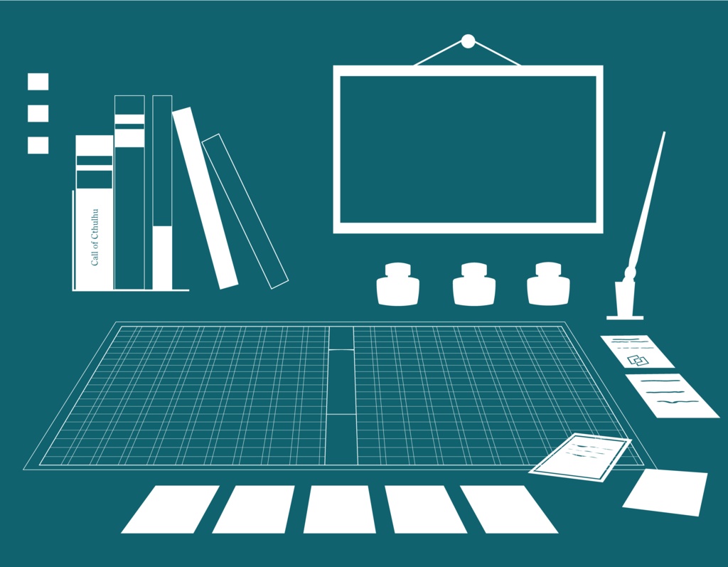 【ココフォリア】TRPG用素材「つくえの上の探索者」