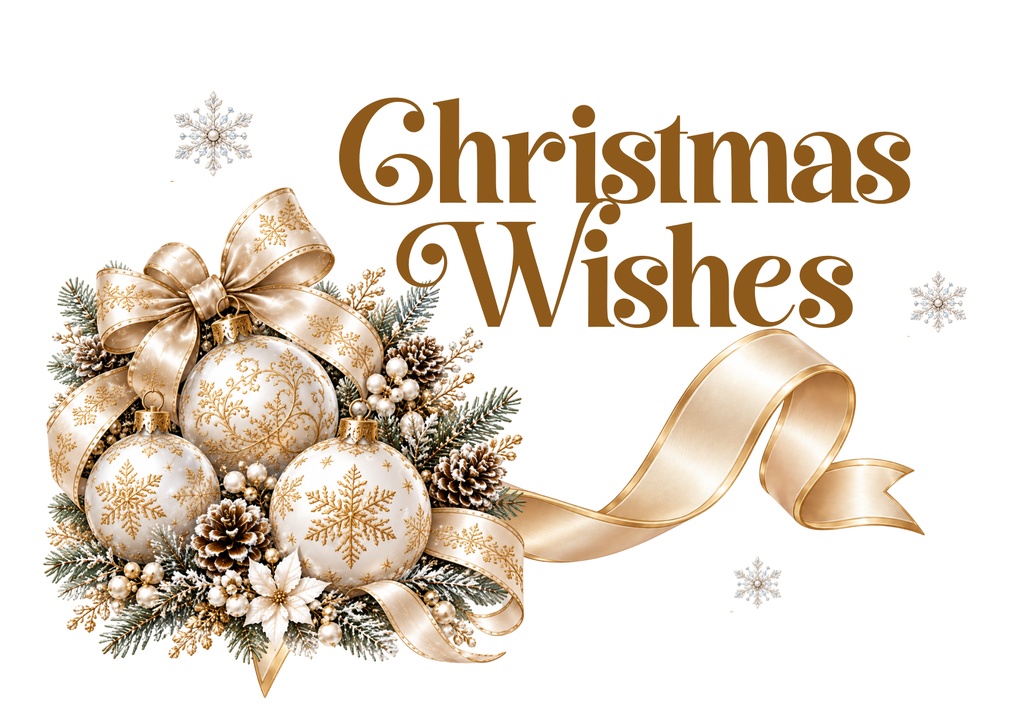 【デジタルカード6枚セット】Merry Christmas|ホワイト&ゴールド|LINE・メールで送れる上品なクリスマスカード