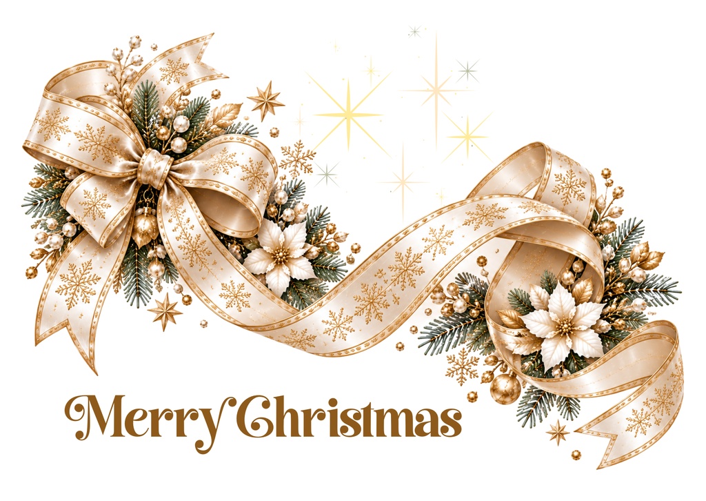 【デジタルカード6枚セット】Merry Christmas|ホワイト&ゴールド|LINE・メールで送れる上品なクリスマスカード