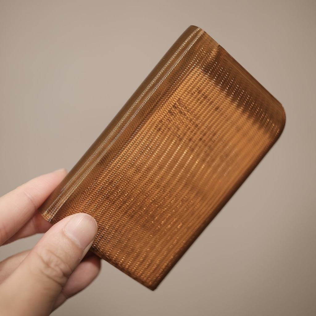 3D printed soft card case - wave type