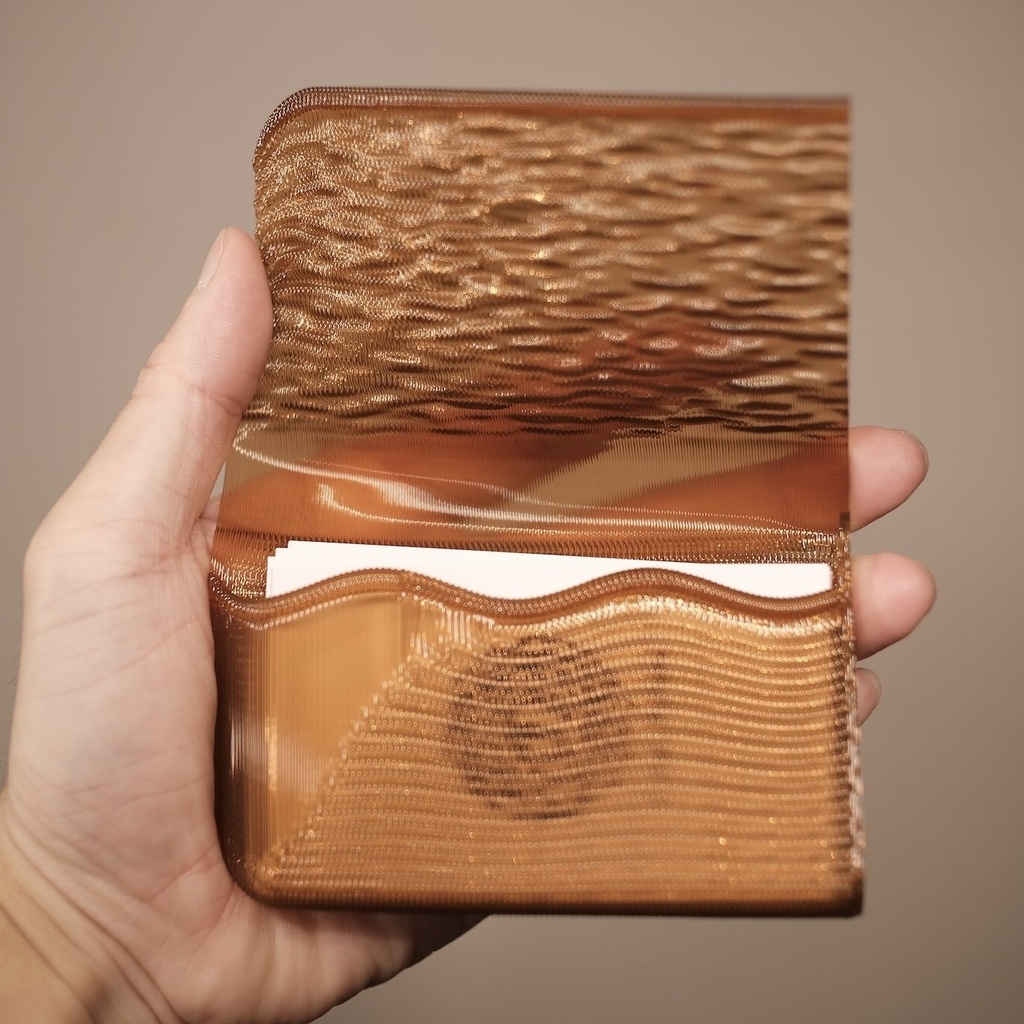 3D printed soft card case - wave type