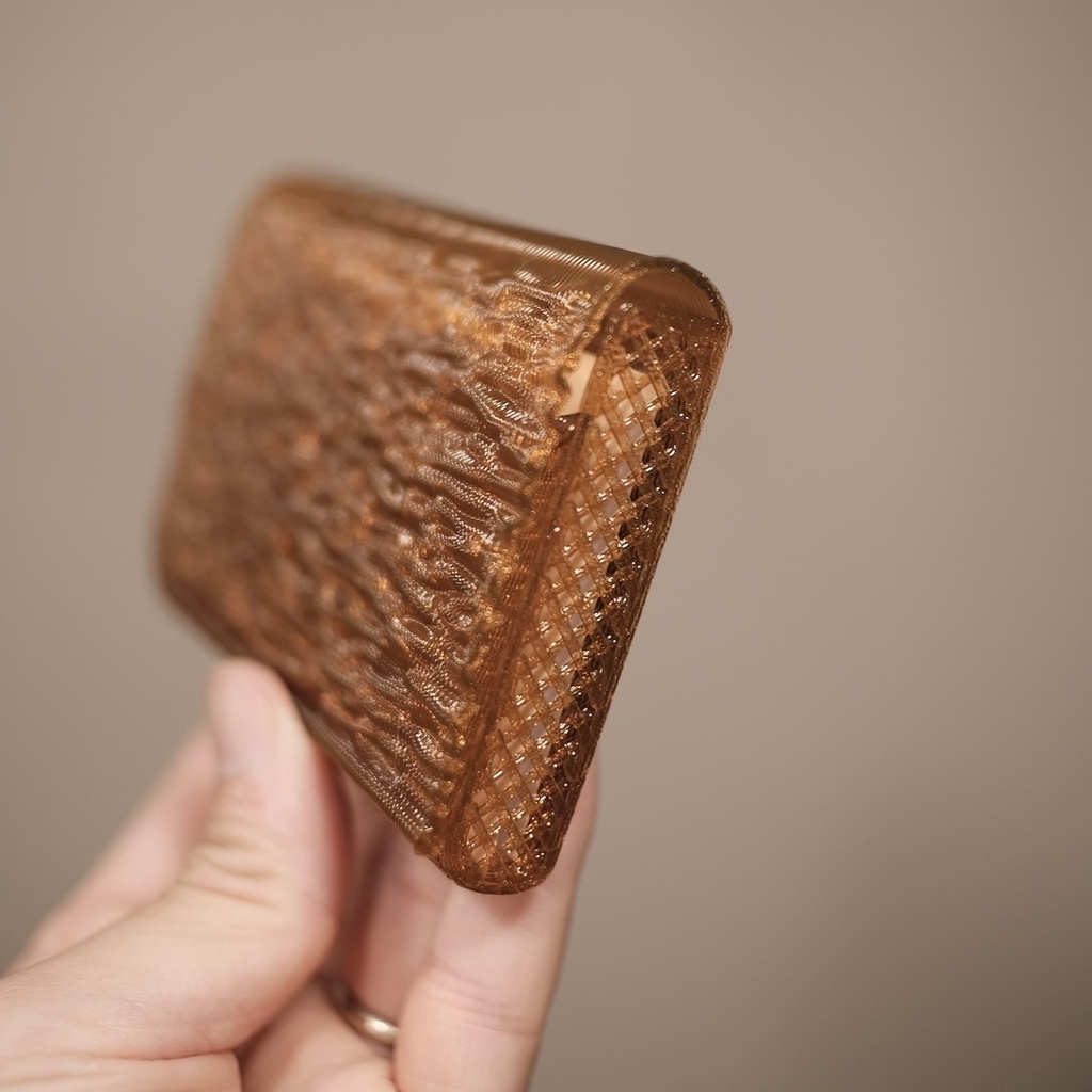 3D printed soft card case - wave type
