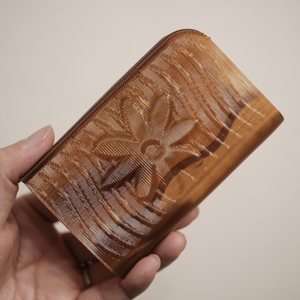 3D printed soft card case - flower type