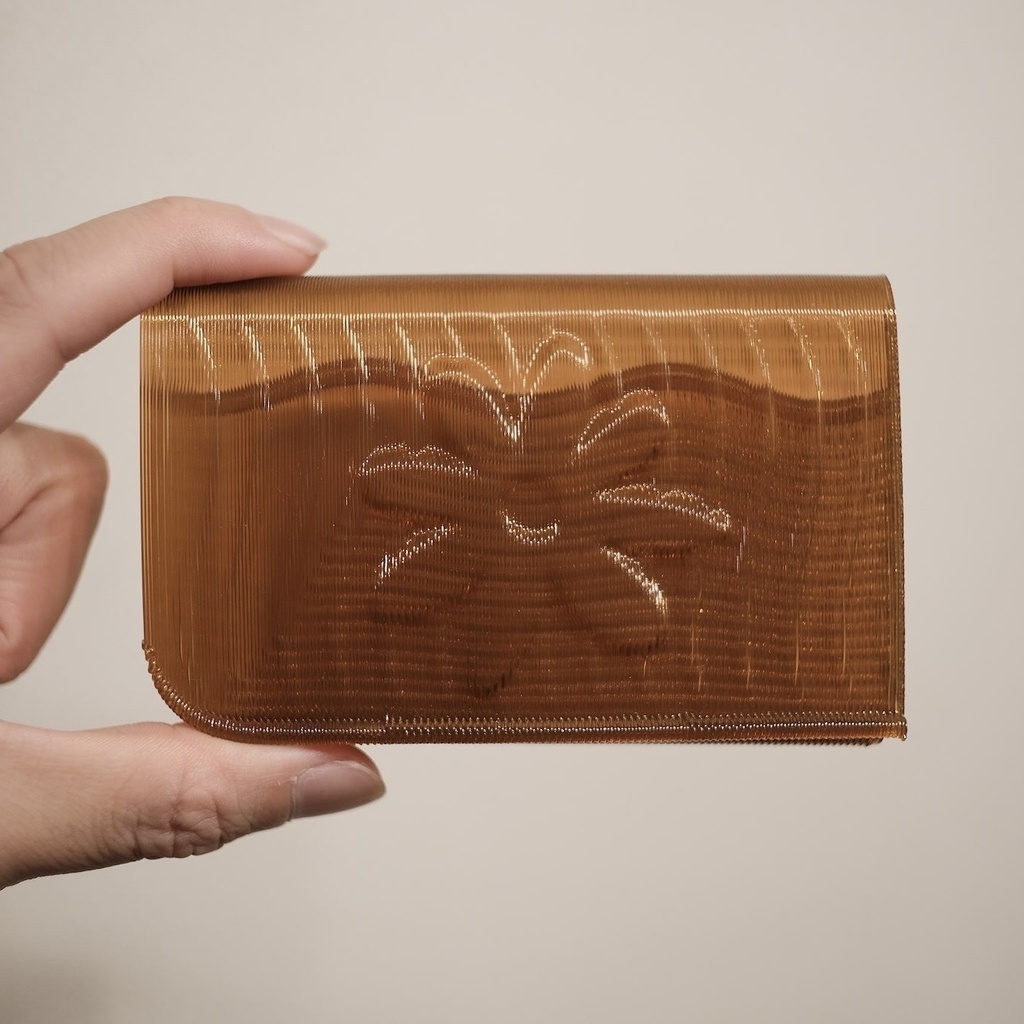 3D printed soft card case - flower type