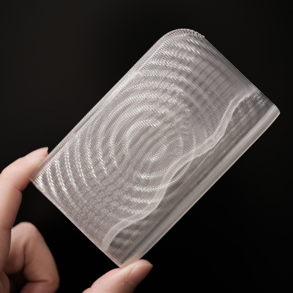 3D printed soft card case - ripple type