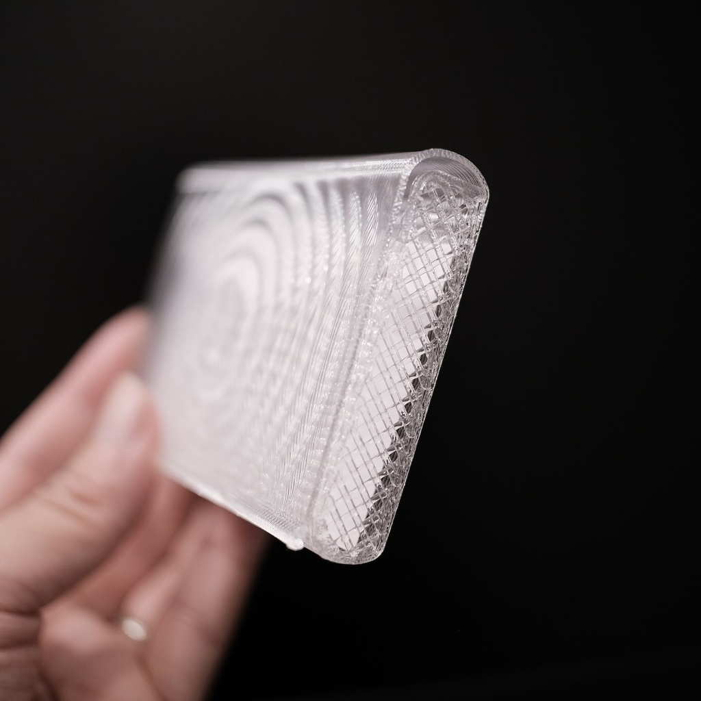 3D printed soft card case - ripple type