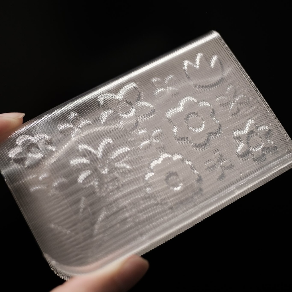 3D printed soft card case - botanicals type