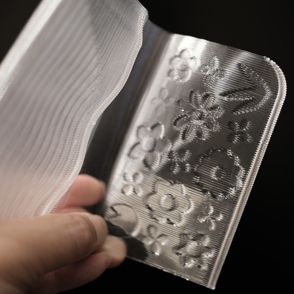 3D printed soft card case - botanicals type