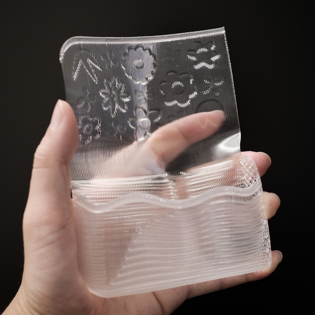 3D printed soft card case - botanicals type