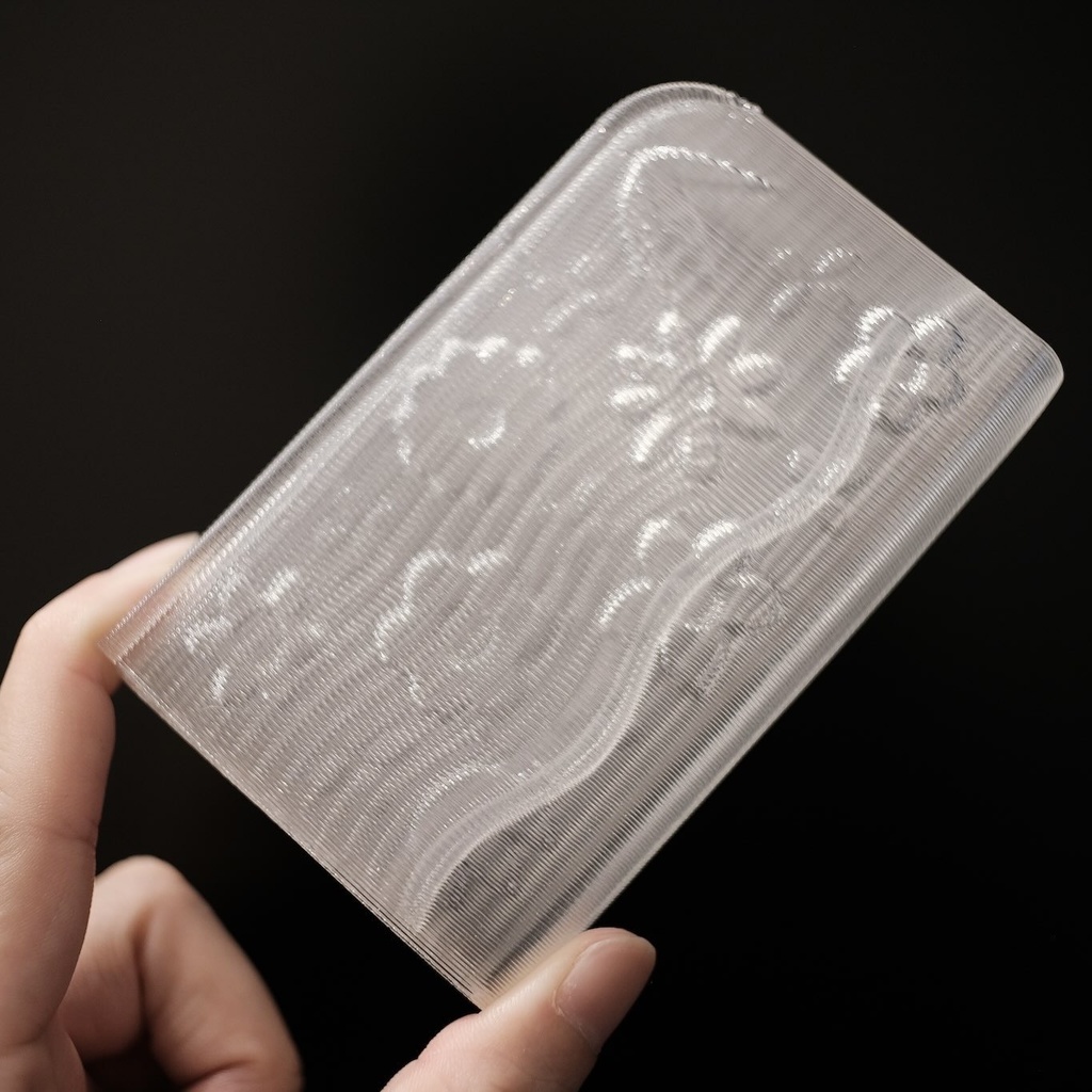 3D printed soft card case - botanicals type