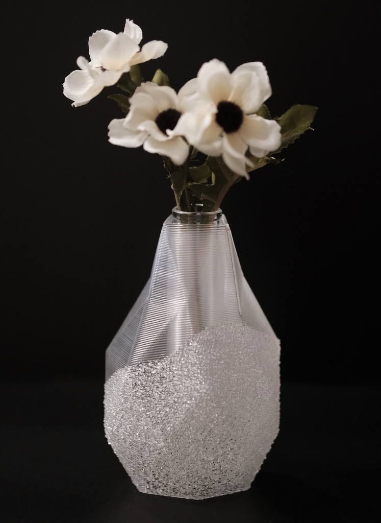 3D printed flower vase - facet type
