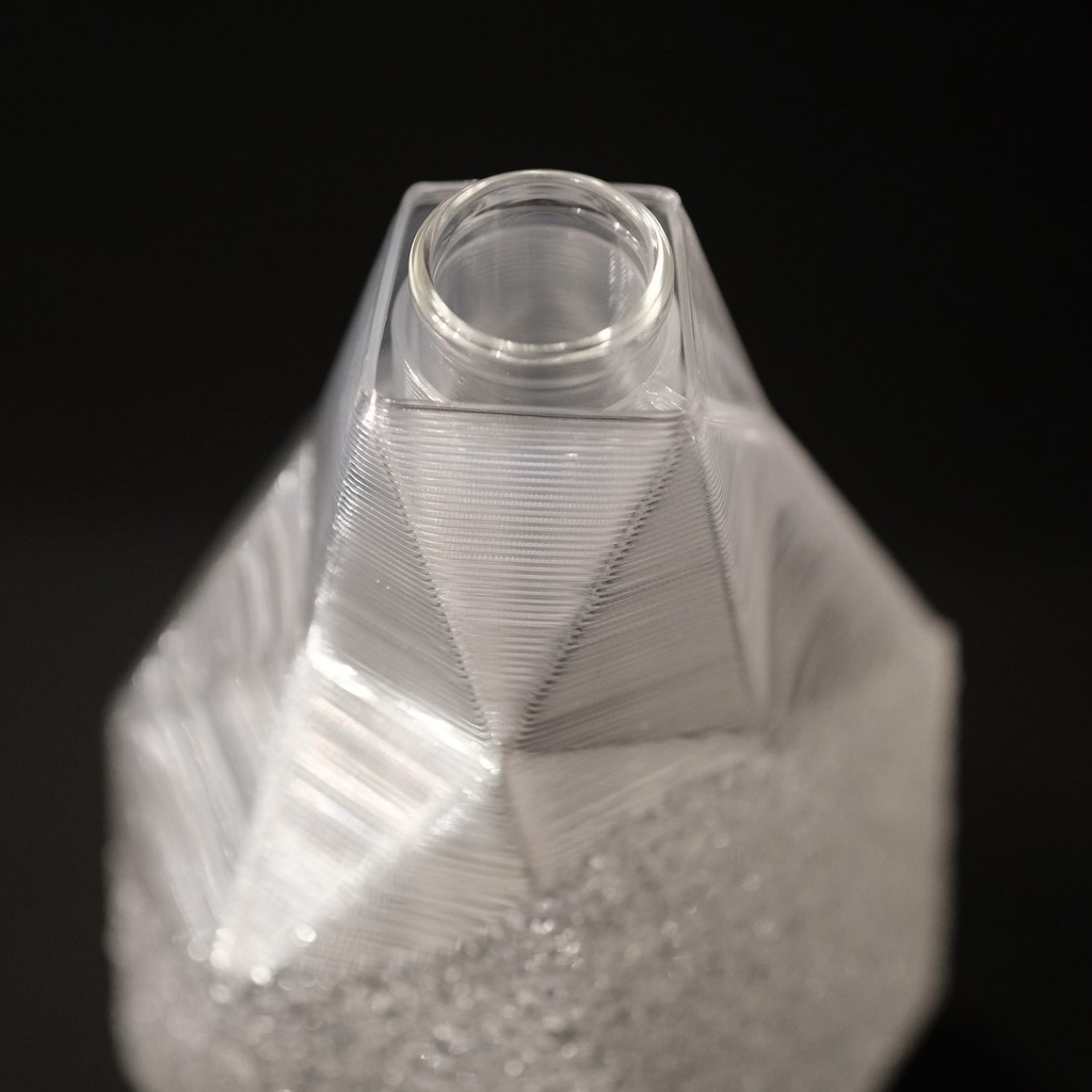 3D printed flower vase - facet type