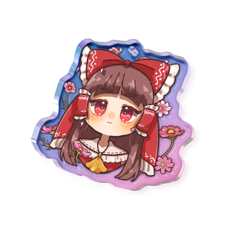 東方Project 博麗霊夢 オーロラアクリルキーホルダー 50 × 50mm
